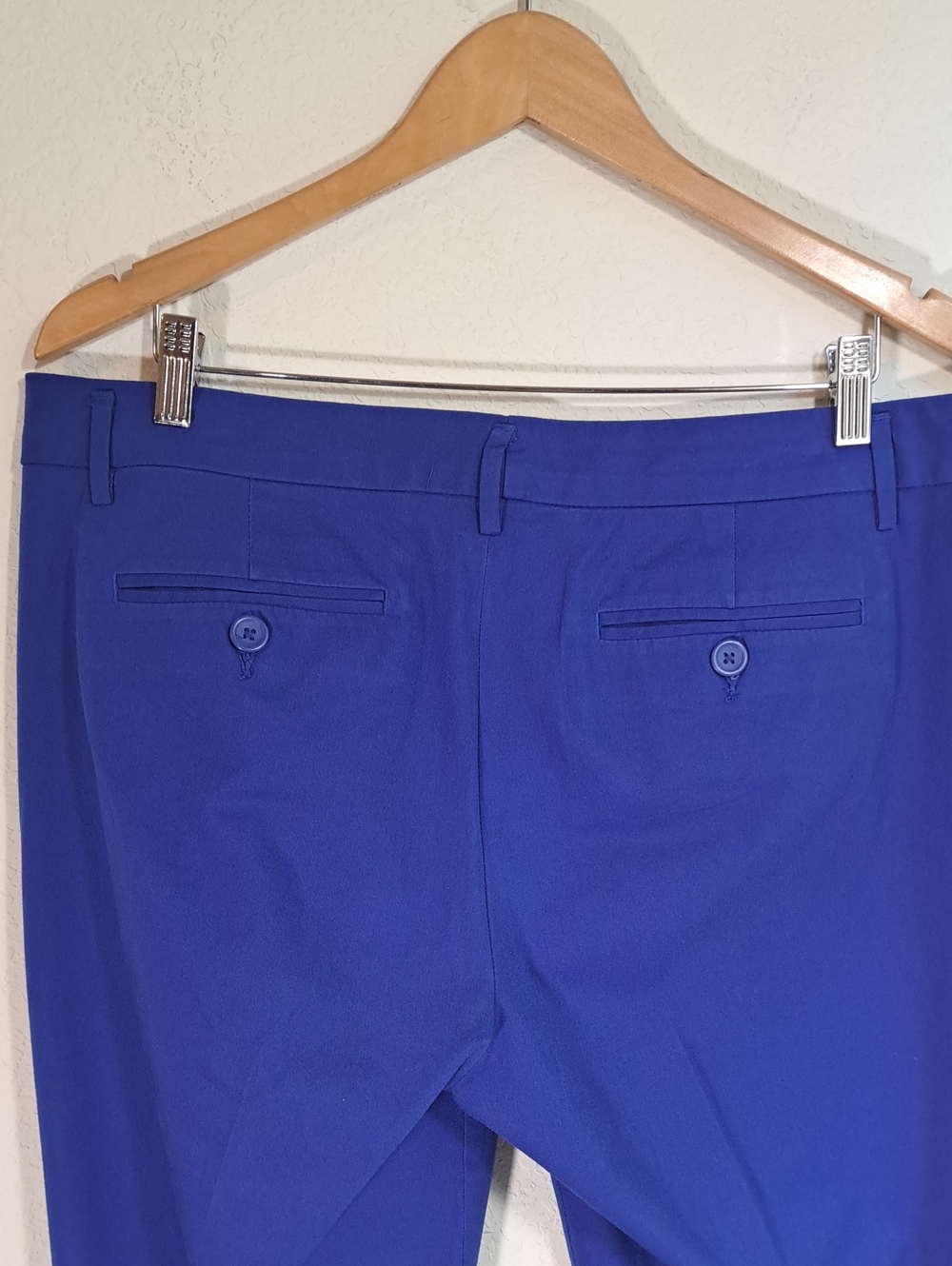 a.n.a Women’s Slacks Cobalt Blue Dress Pants Pockets Zipper Belt Loops Size 14 - Picture 4 of 12